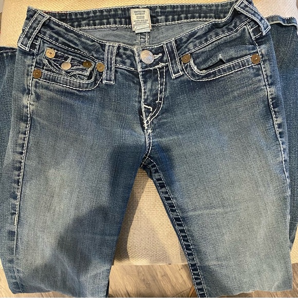 True Religion Women's Jeans JOEY Big T Low-Rise 10503NBT - Size 29 - Picture 2 of 8